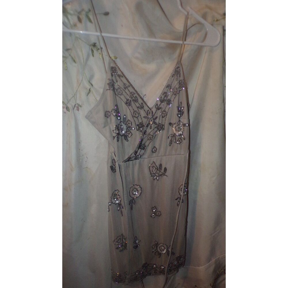 Altard State grey mini dress beaded size xs